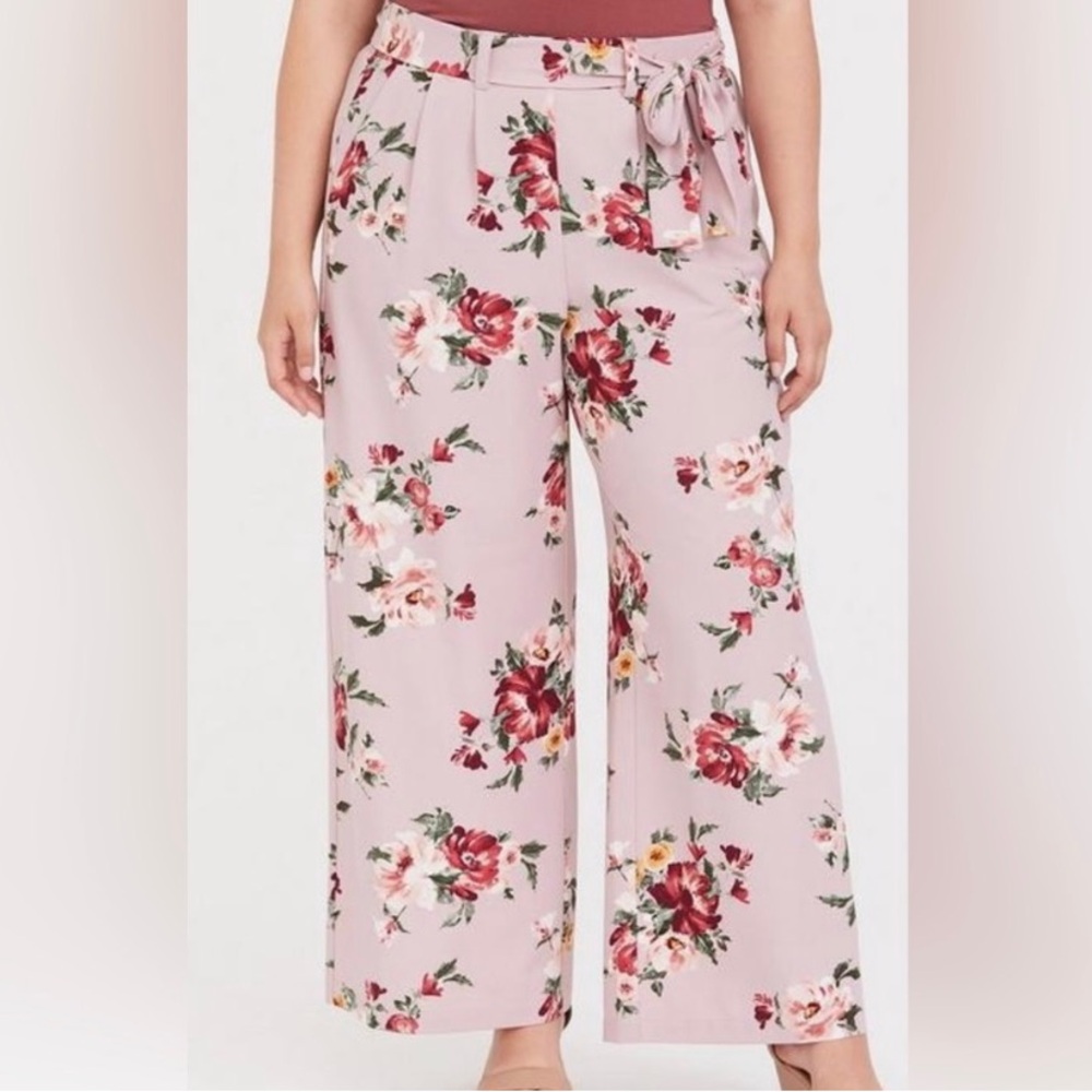 Floral Wide-Leg Pants